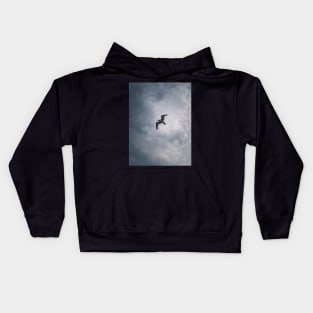 Seagull in flight Kids Hoodie